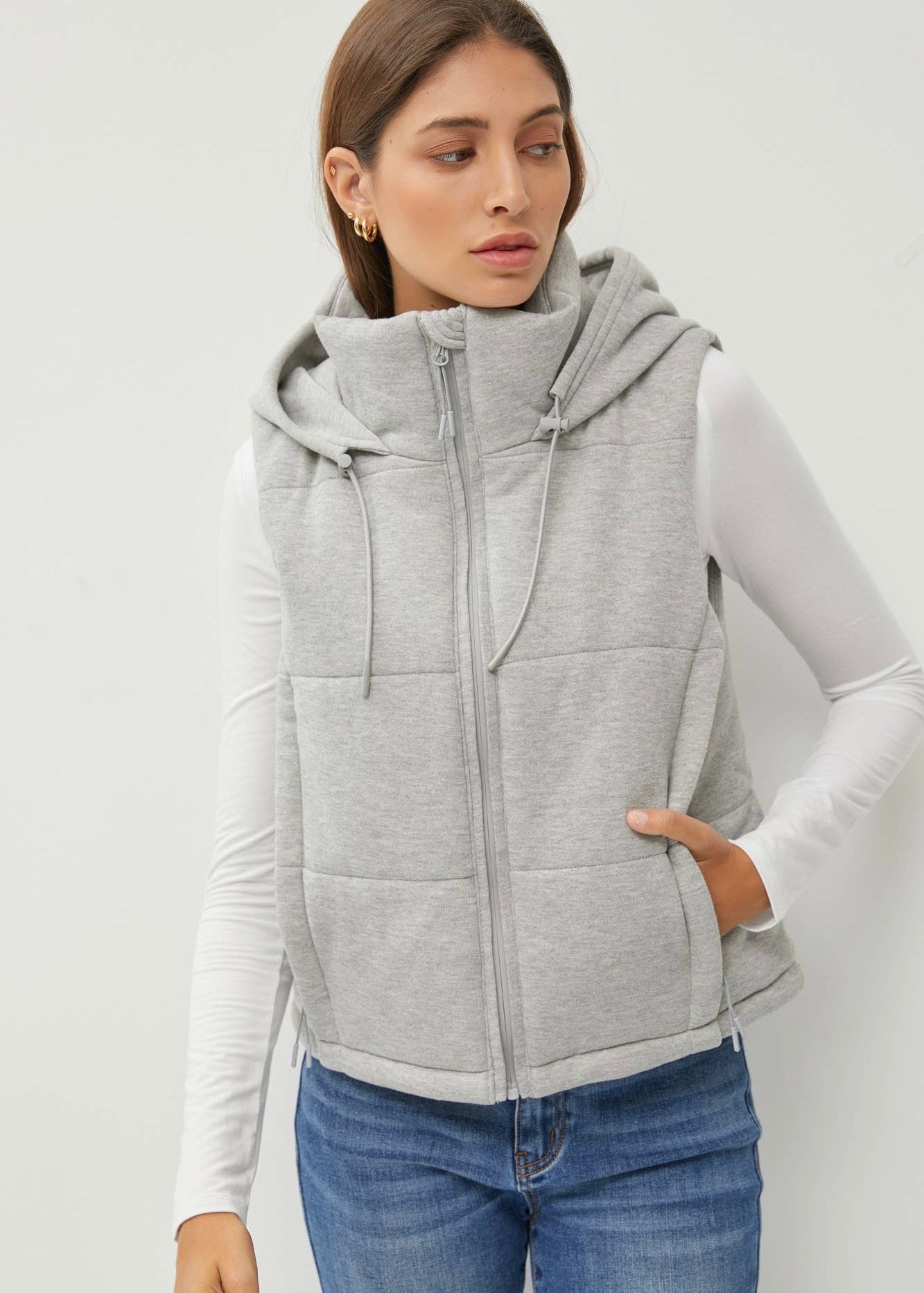 After the Storm Hooded Vest in Heather Grey – The Collective Redlands