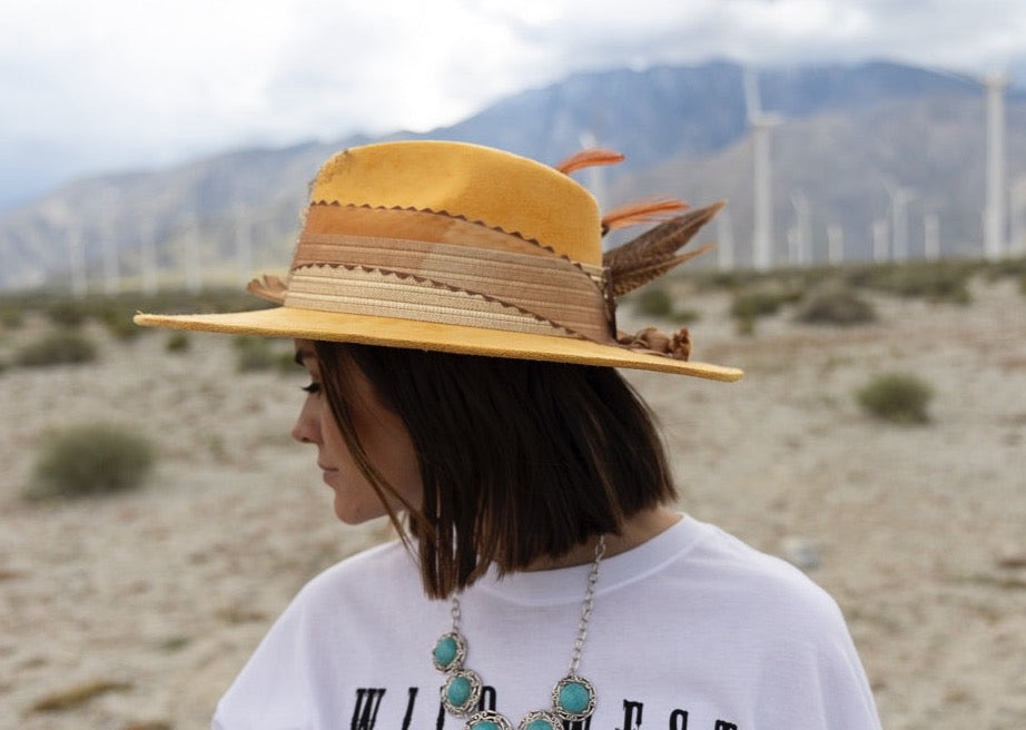 Desert Mirage: One-of-a-Kind Boho Hat by Sherri Baldy