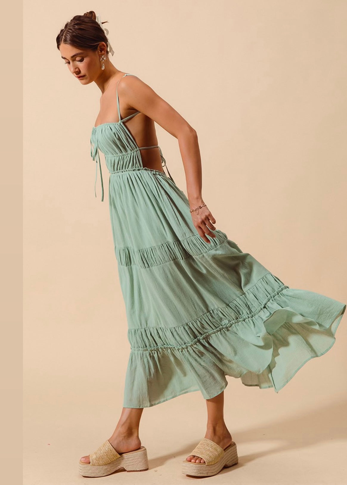 Seaside Serenity Boho Maxi Dress