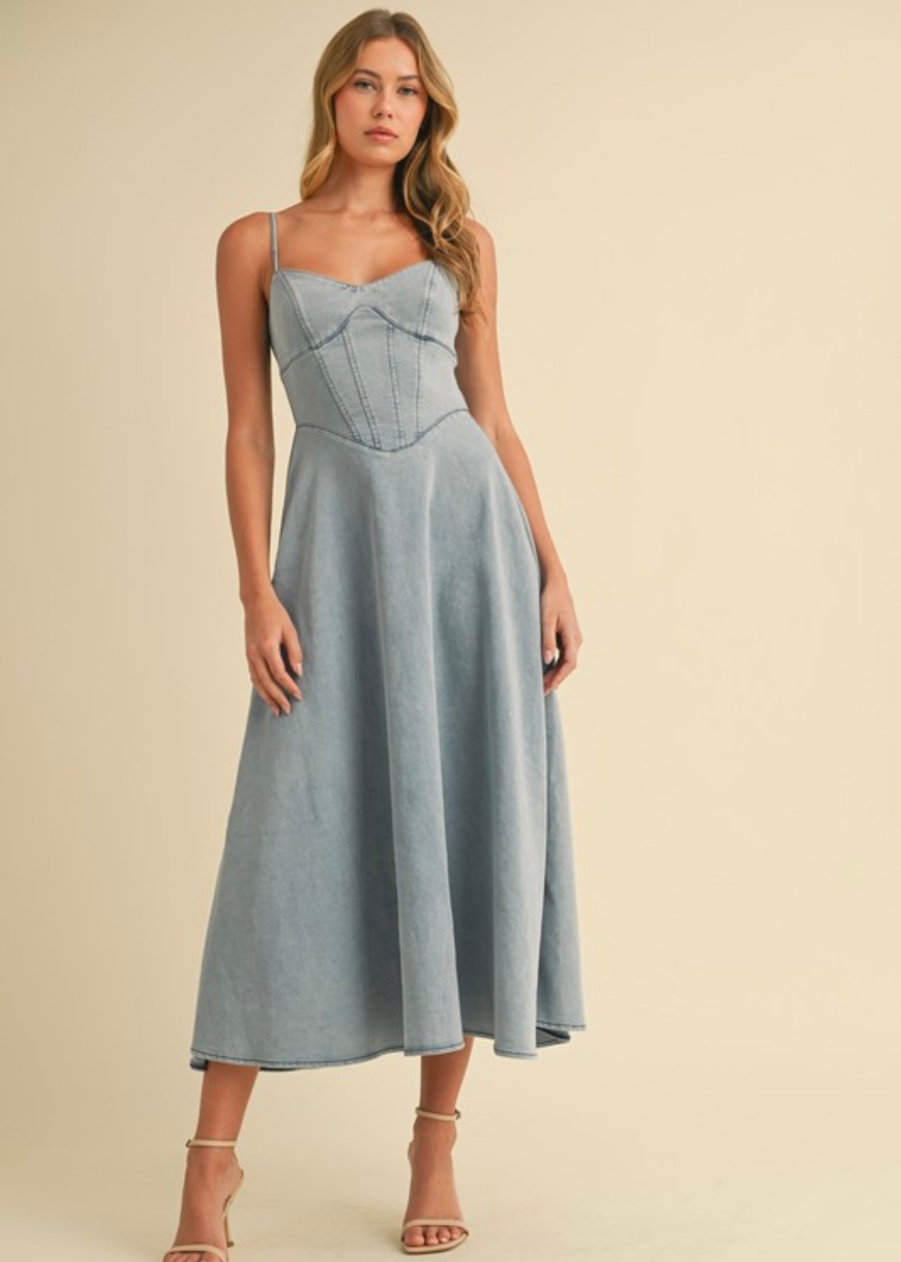 Chambray Charm Midi Dress – The Collective Redlands