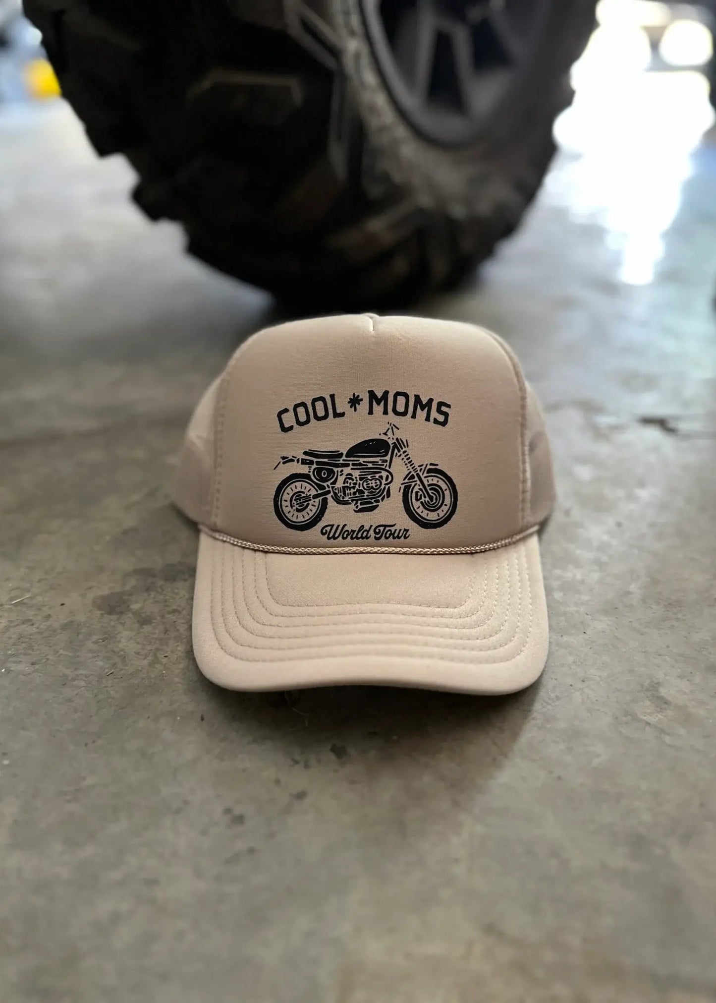 Cool Mom Moto Grunge Trucker Hat