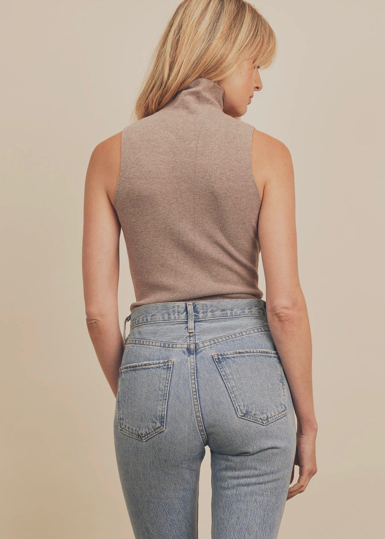 Adored By You Turtleneck Tank Knitted Bodysuit