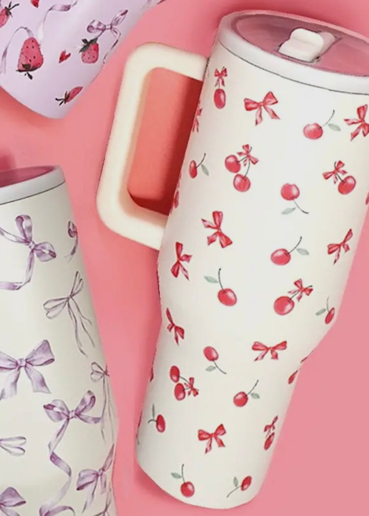 Cherries & Cream 40oz Spill Free Tumbler