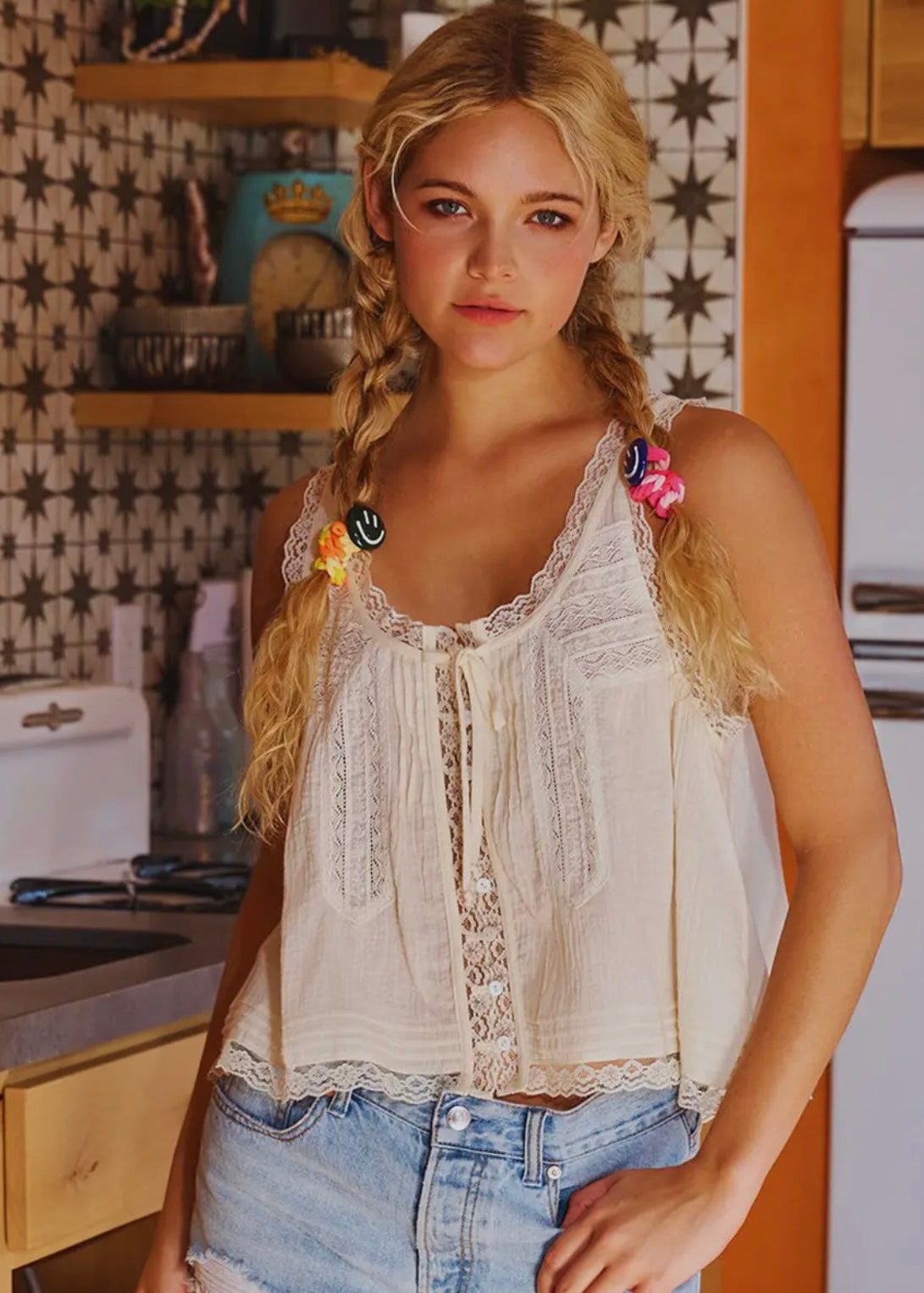 Poppyseed Melody Lace Tank