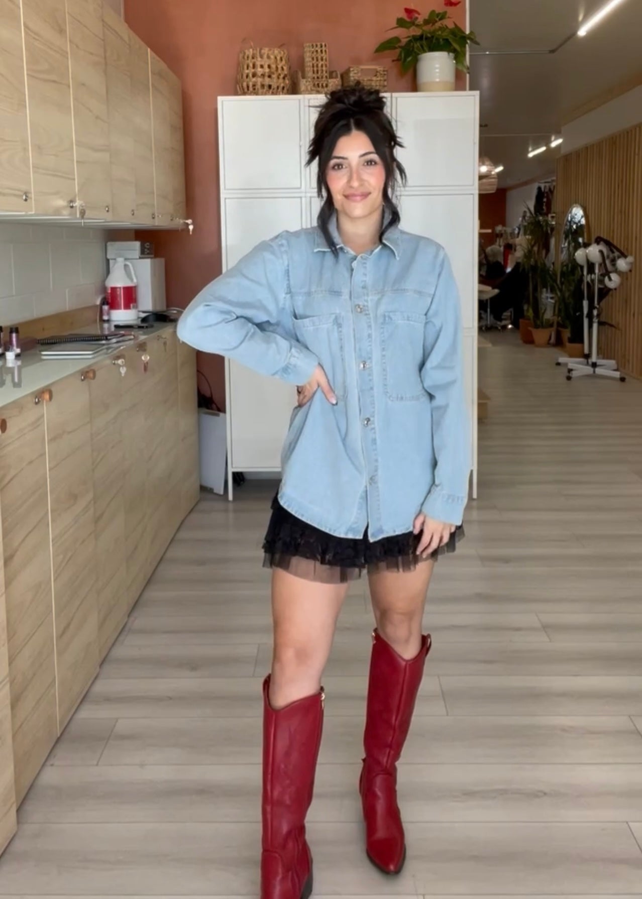 Drippin’ in Dungaree Oversized Denim Shacket