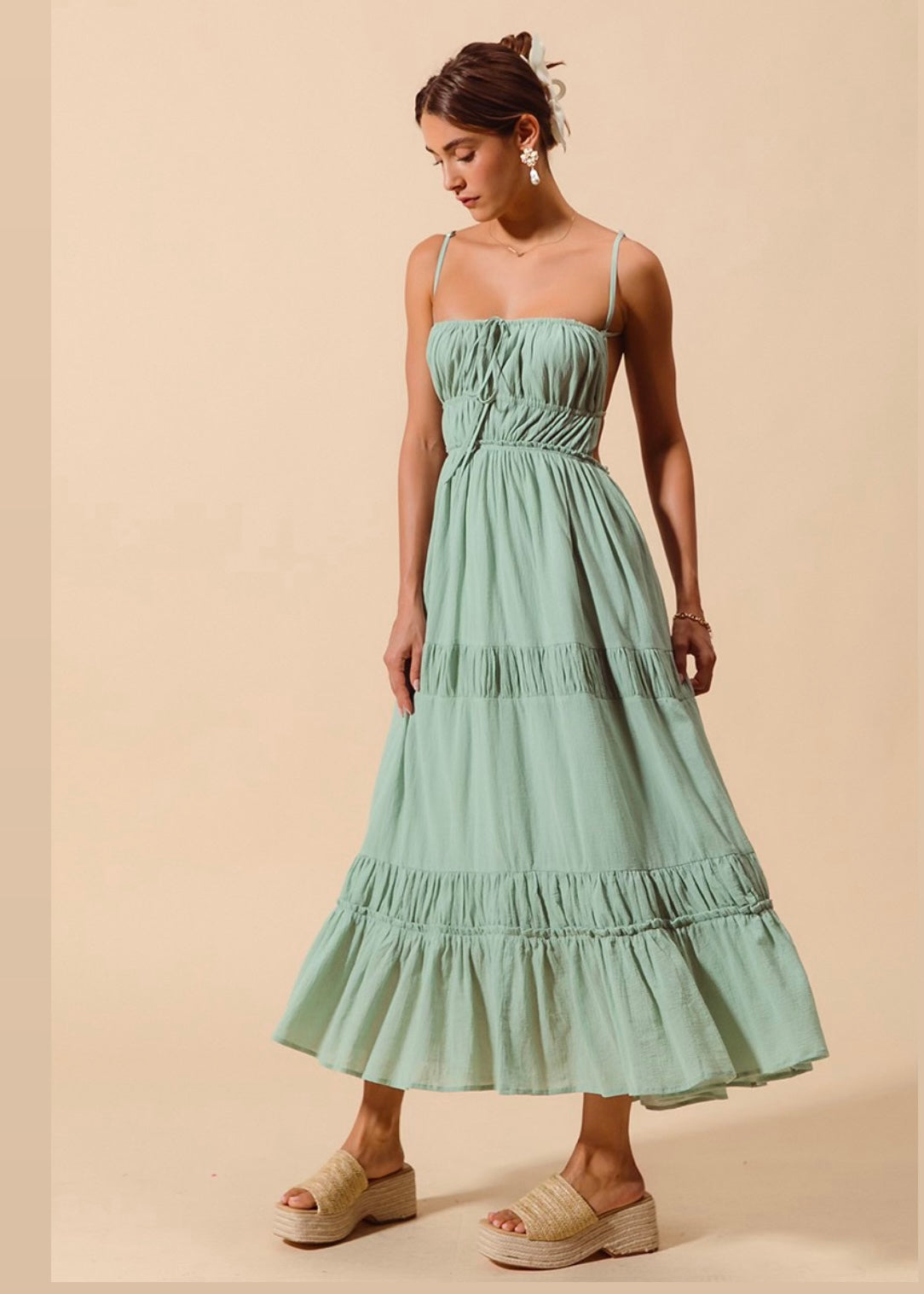 Seaside Serenity Boho Maxi Dress
