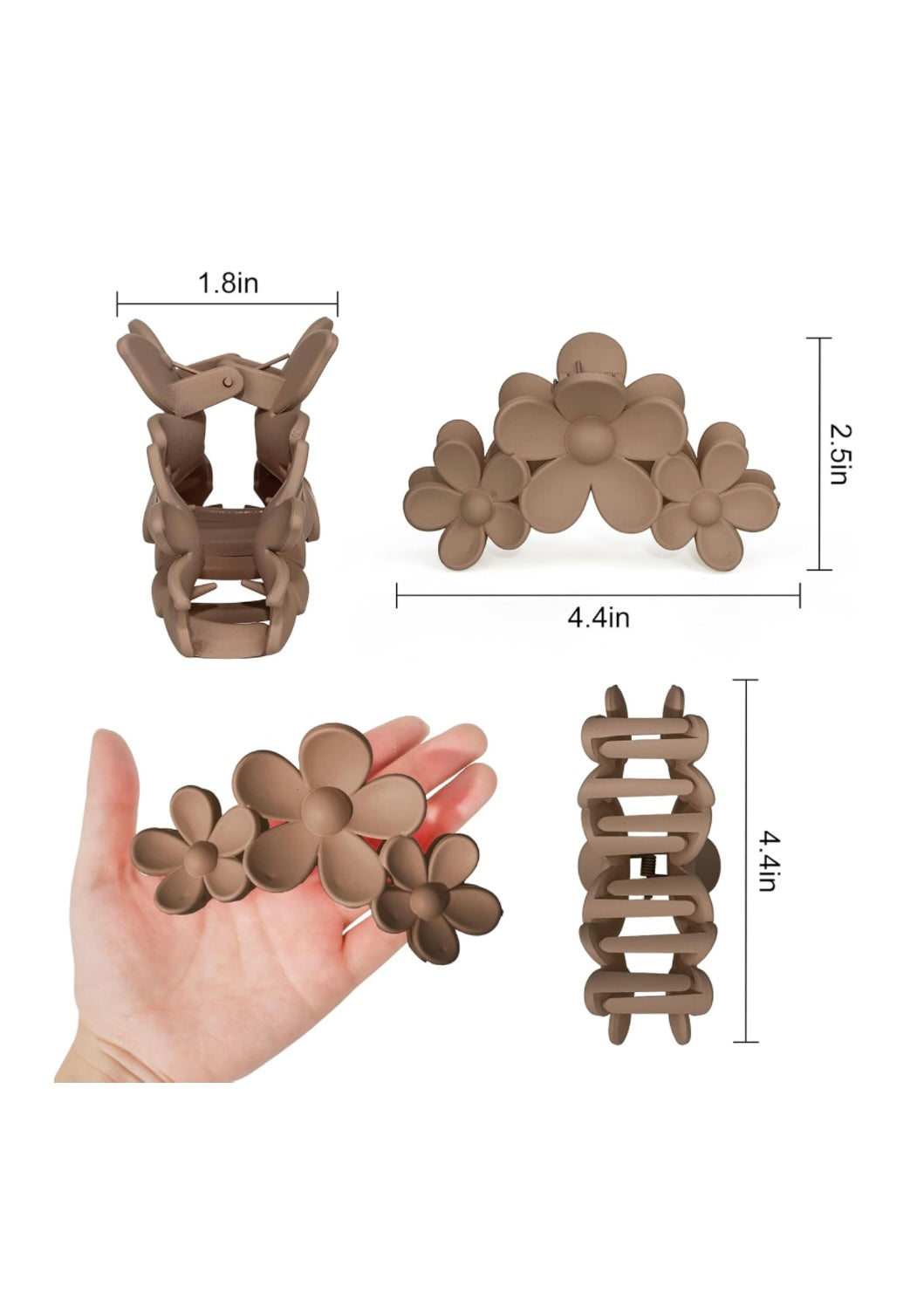 Flower Stacked Hair Claws