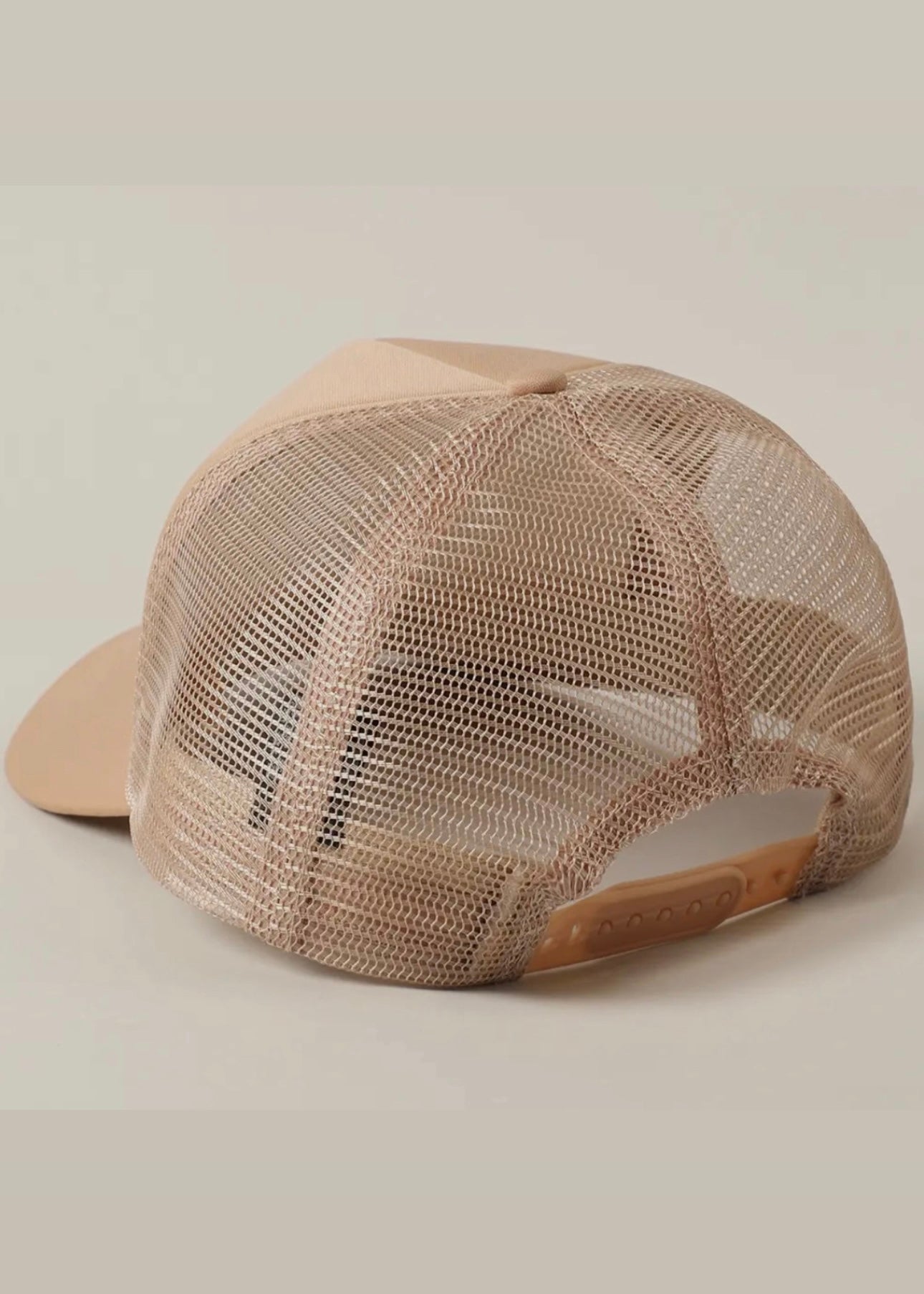 American Cowgirl Embroidery Trucker Hat in Latte