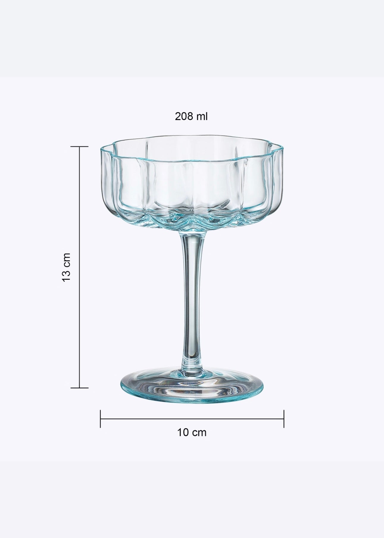 Vintage Flower Coupe Champagne & Cocktail Glasses