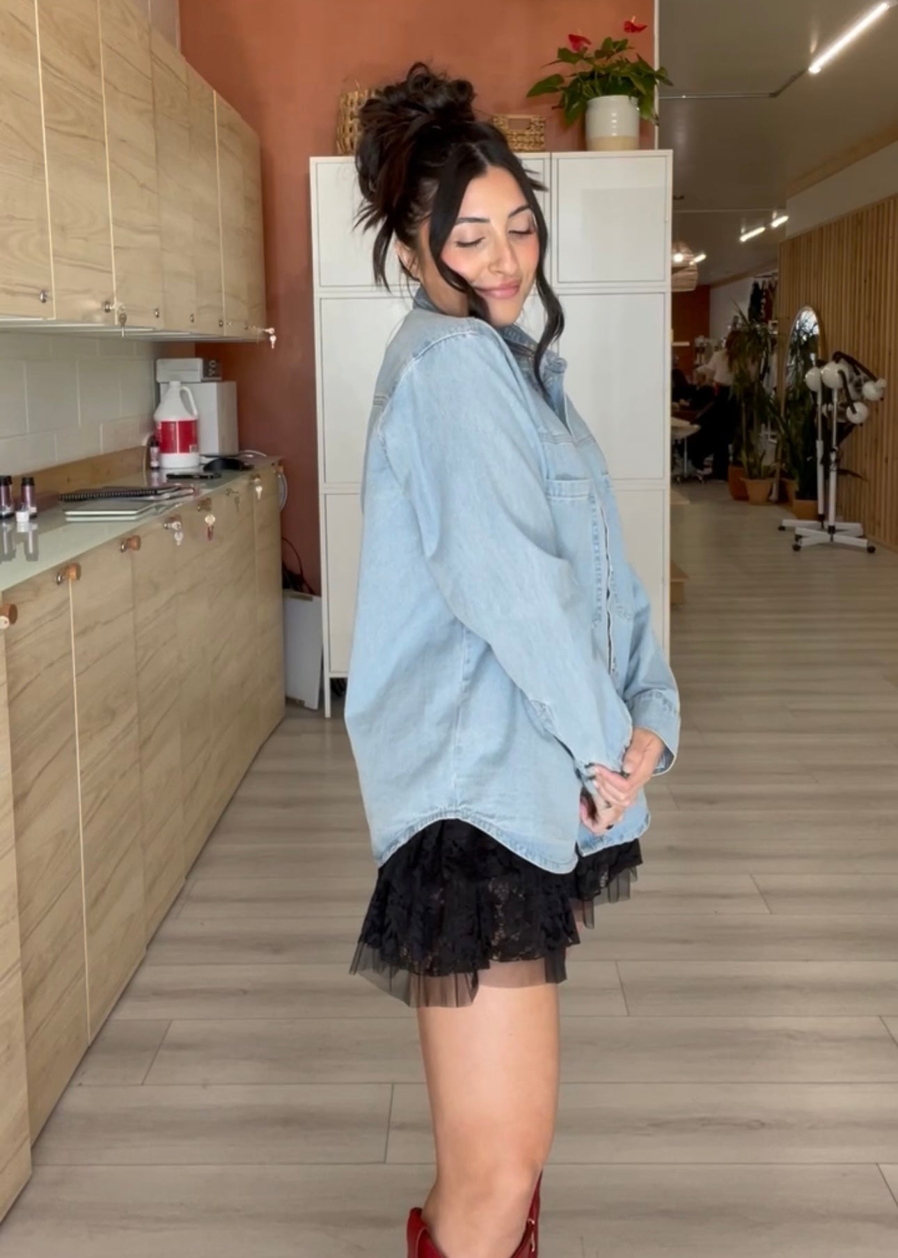 Drippin’ in Dungaree Oversized Denim Shacket