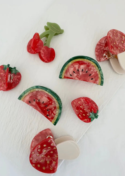Fruity Delight Acrylic Hair Claw Clips