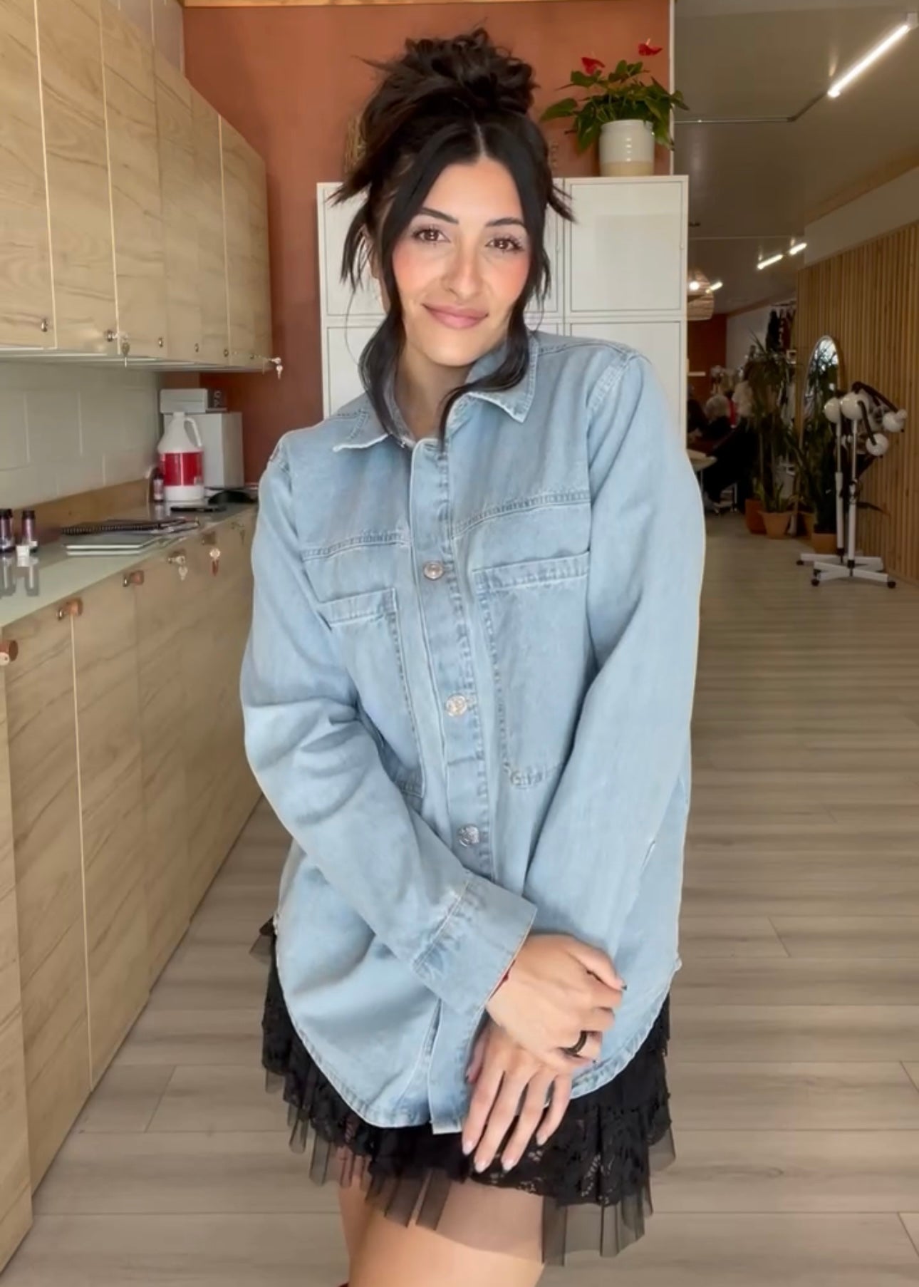 Drippin’ in Dungaree Oversized Denim Shacket