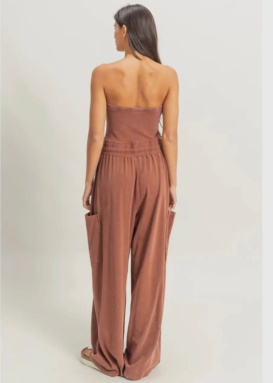 Lucky Girl Syndrome Jumpsuit in Brick