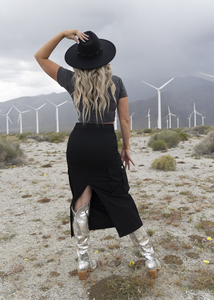 Rebel Rock & Roll Cropped Graphic Tee