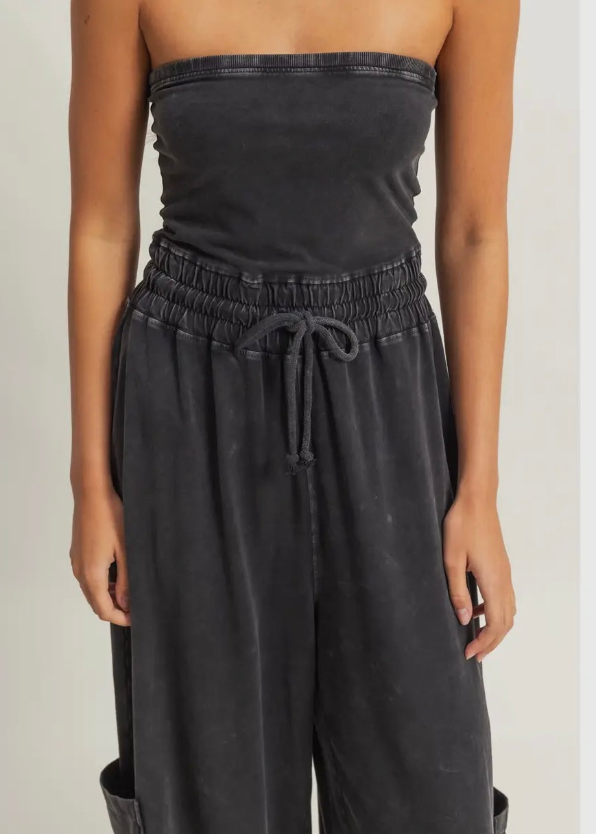 Lucky Girl Syndrome Jumpsuit in Charcoal