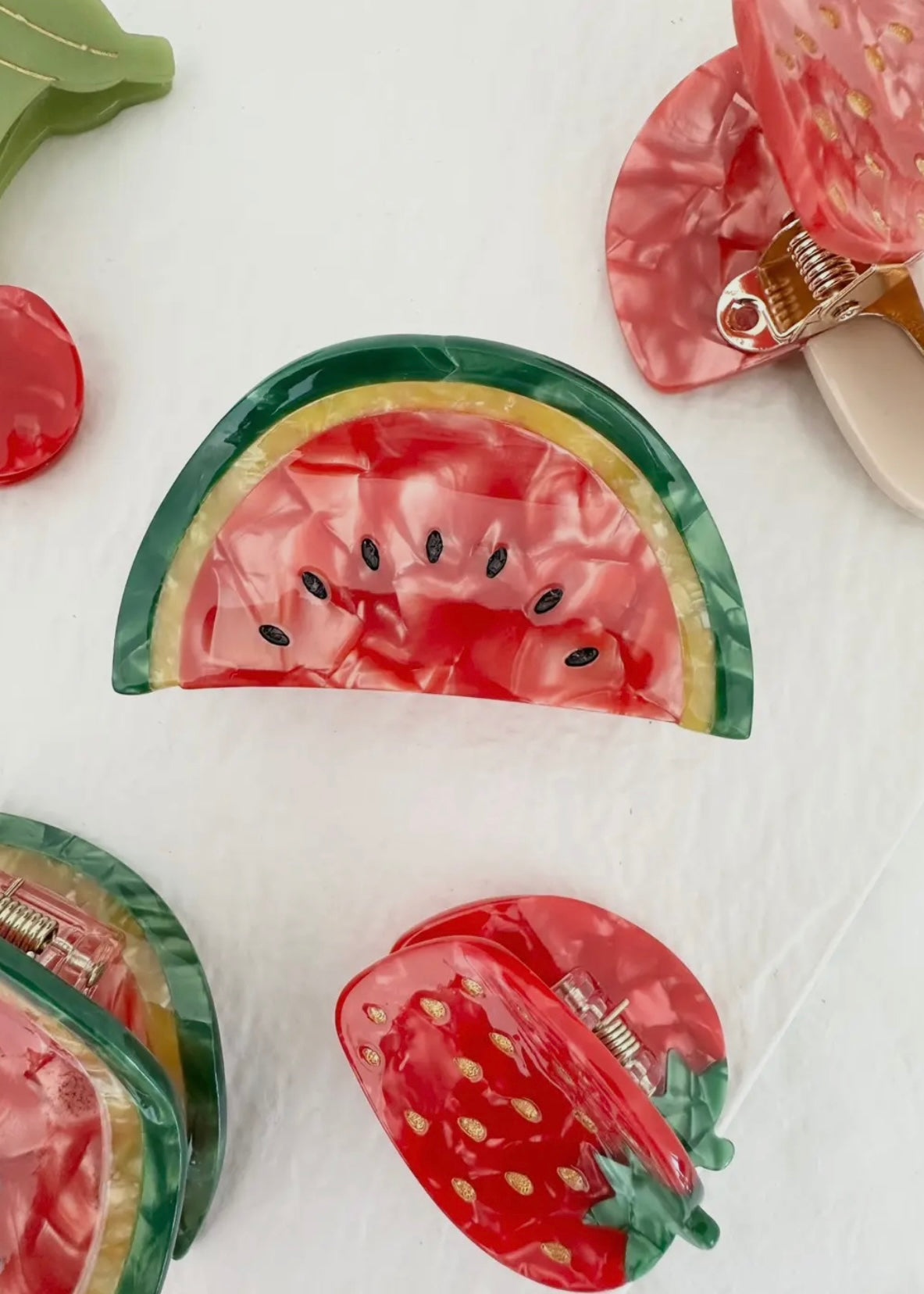 Fruity Delight Acrylic Hair Claw Clips