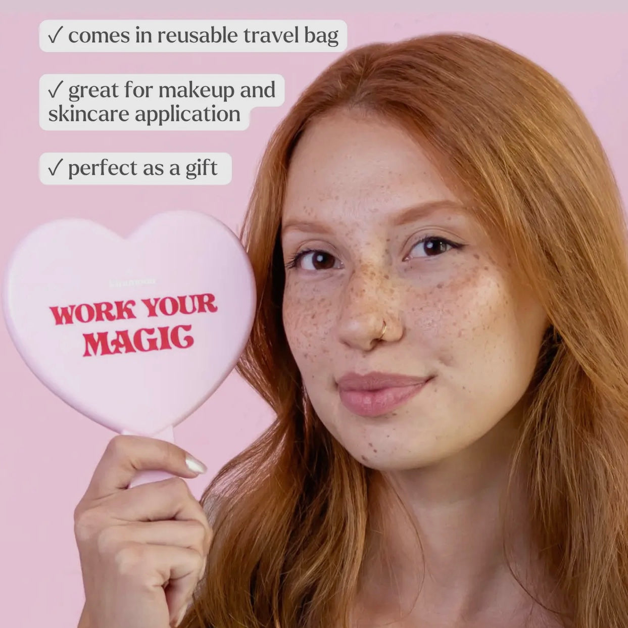 Kiramoon "Work Your Magic" Heart Mirror