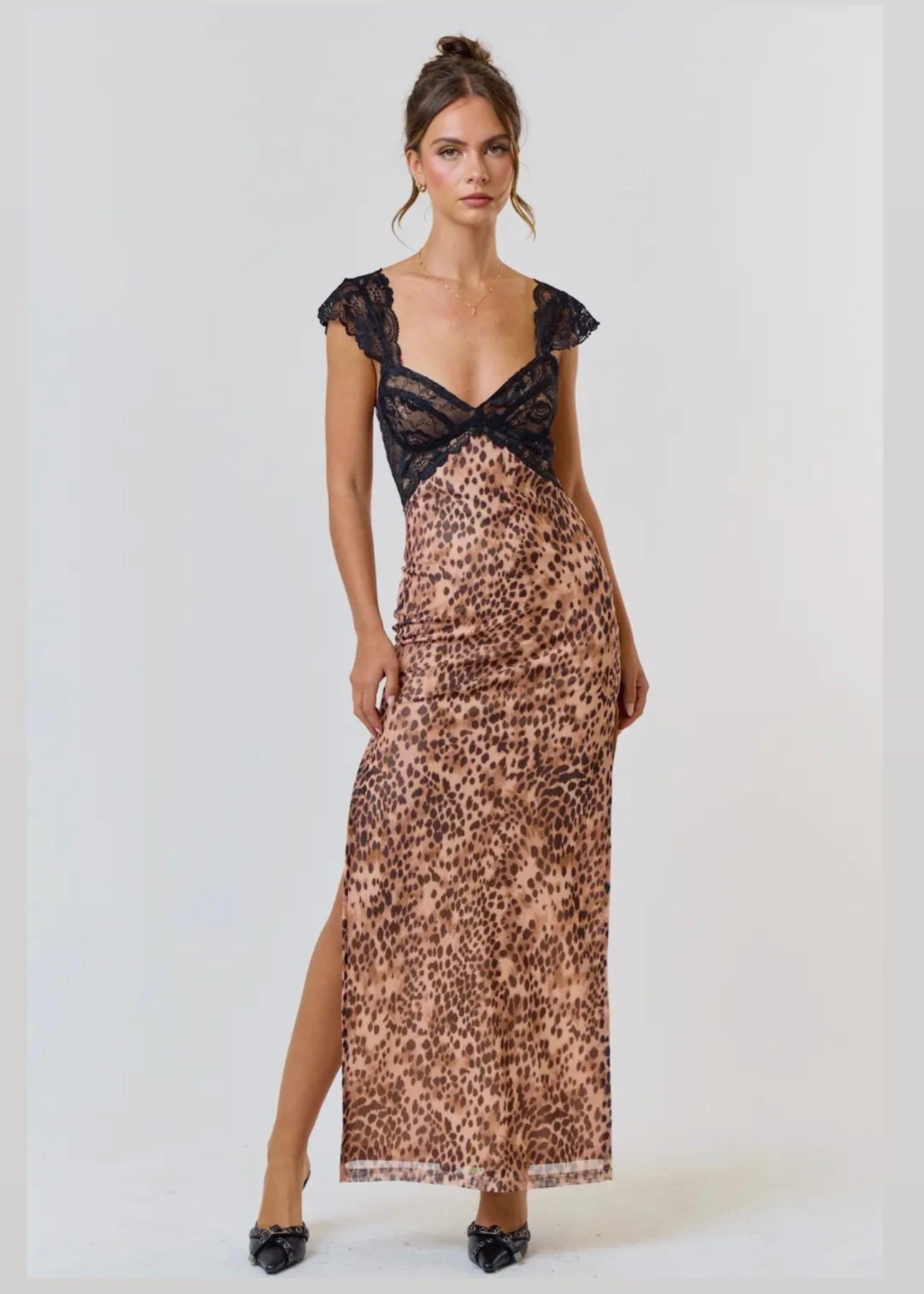 Wild Nights Leopard Midi Dress