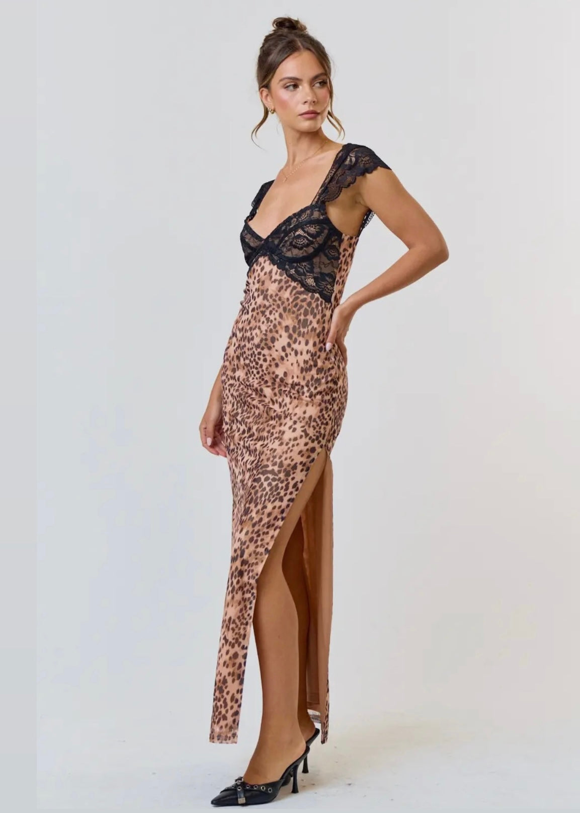 Wild Nights Leopard Midi Dress