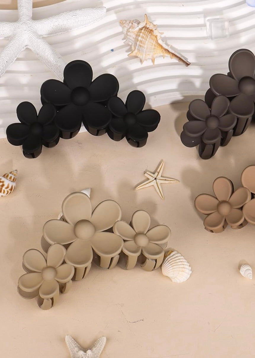 Flower Stacked Hair Claws