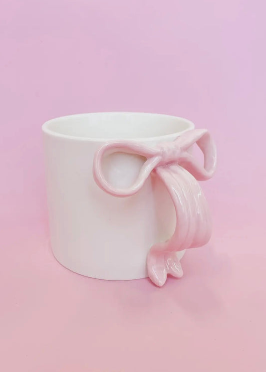 Pink Bow Ceramic Coffee Mug