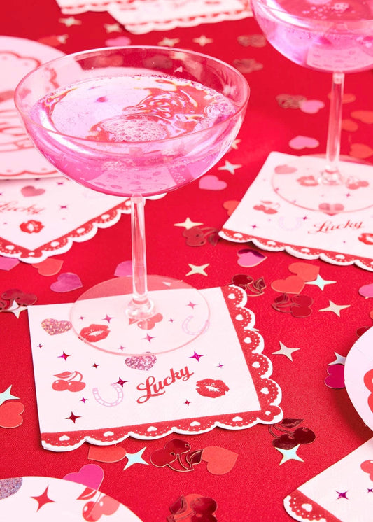Lucky In Love Bachelorette & Bridal Party Napkins