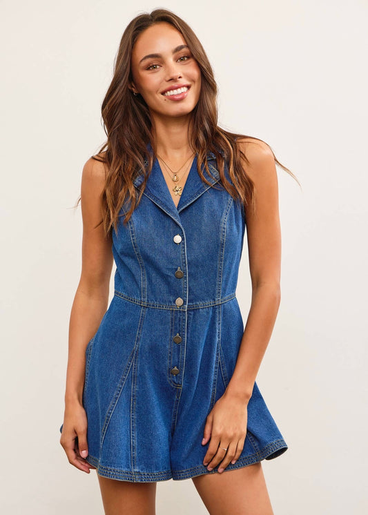 Level Up DENIM ROMPER