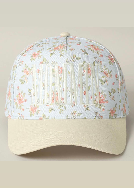 MOMMIN' Embroidered Floral Trucker Hat