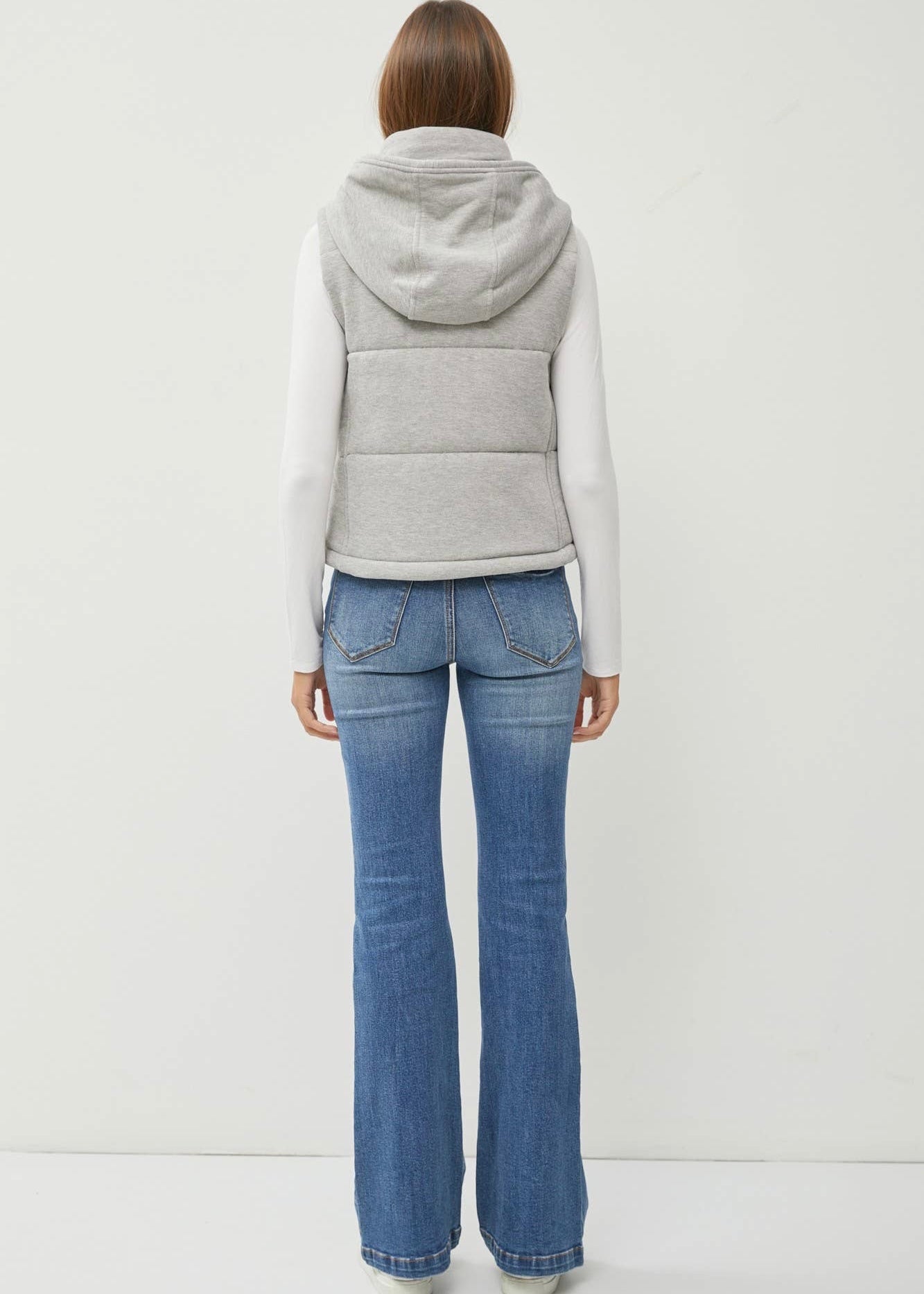 After the Storm Hooded Vest in Heather Grey