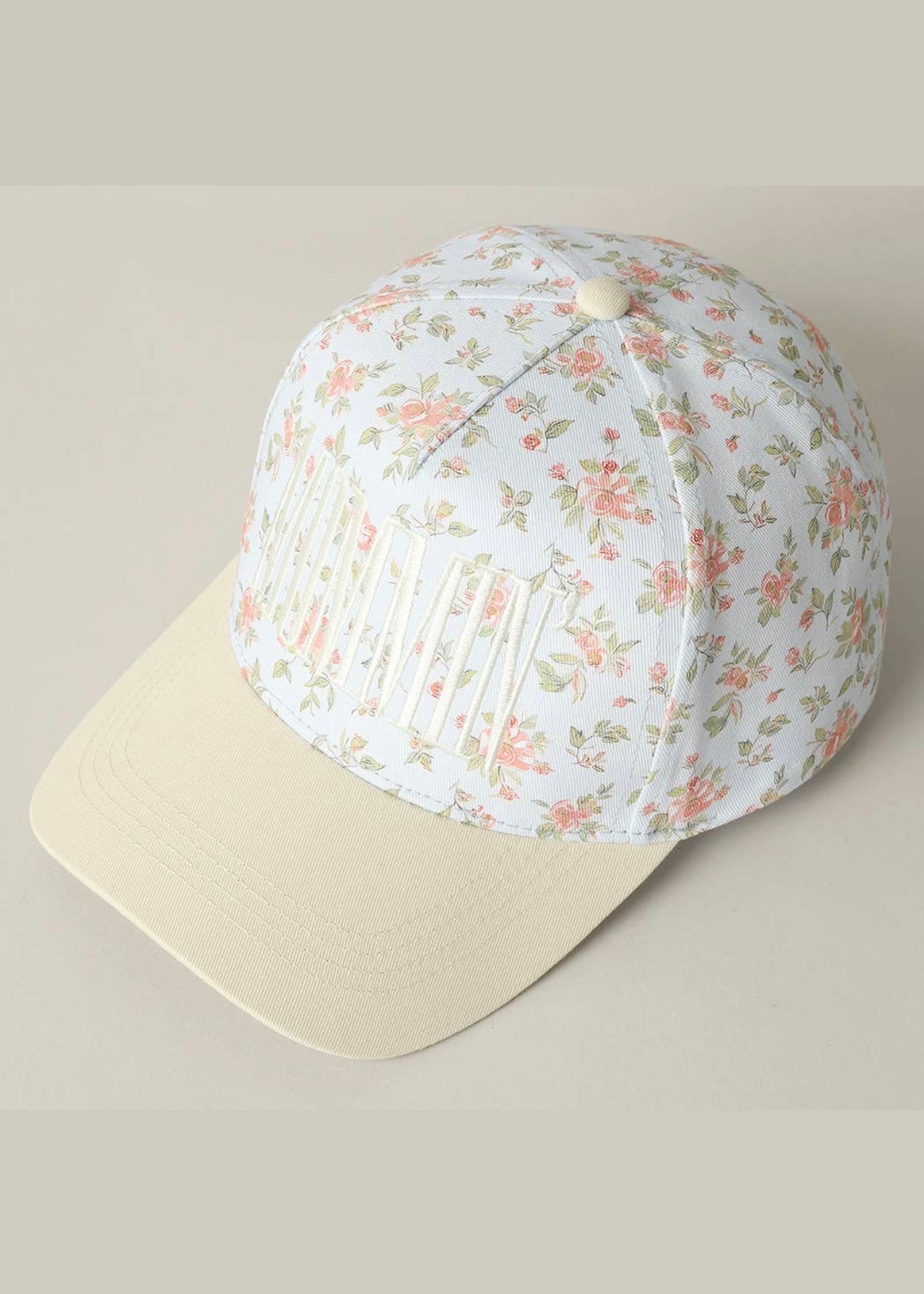 MOMMIN' Embroidered Floral Trucker Hat