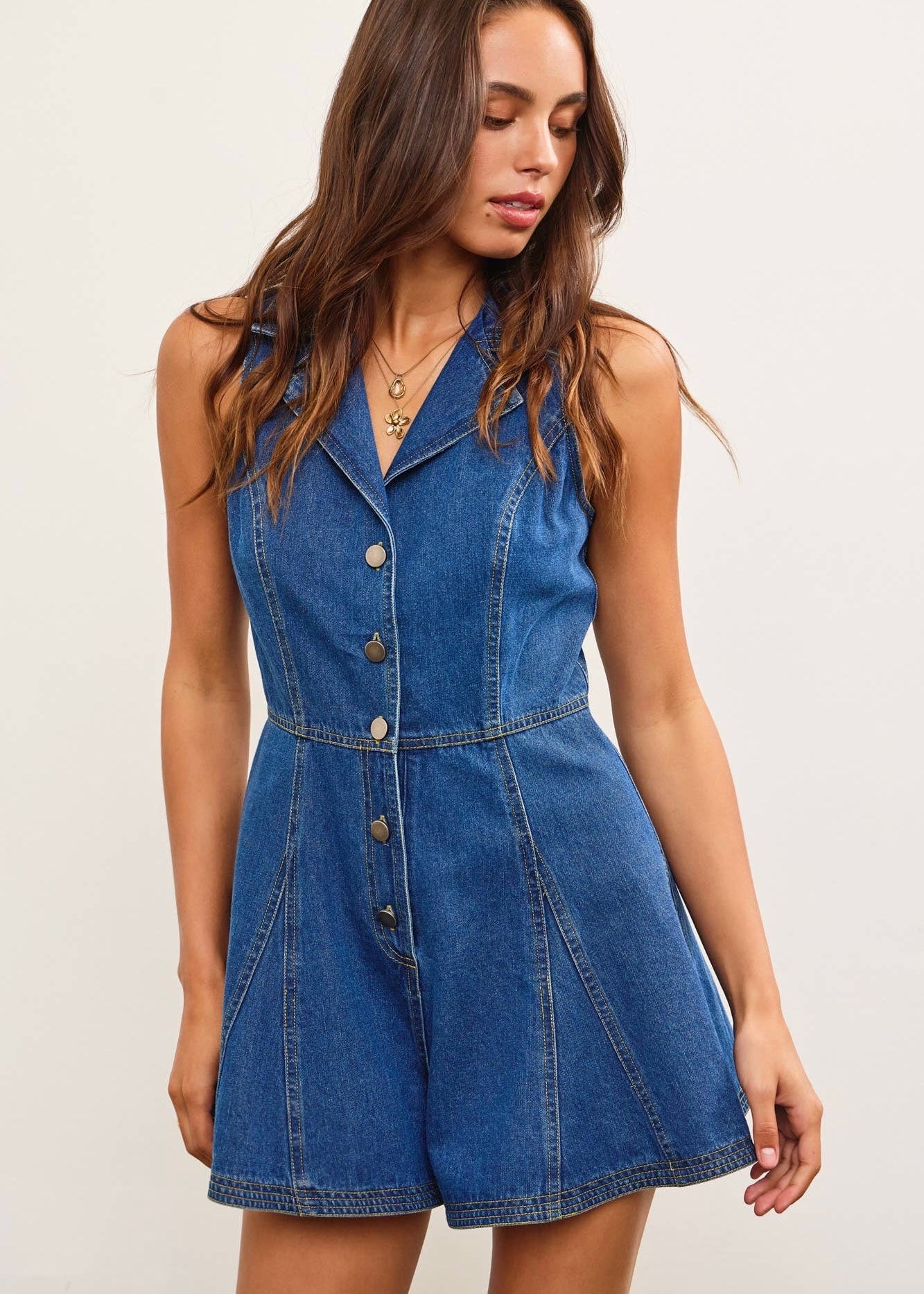 Level Up DENIM ROMPER