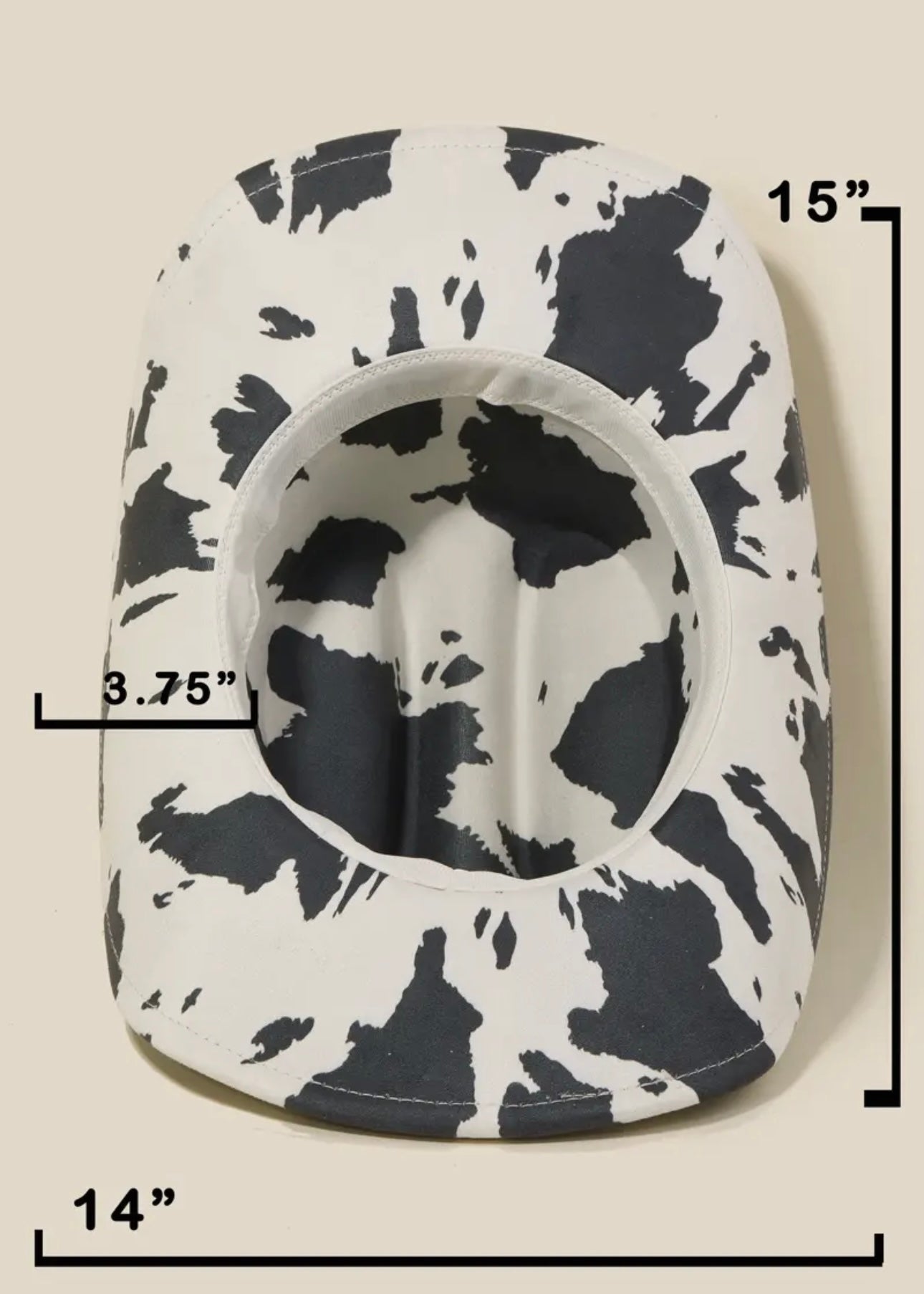 Western Winslow Cowboy Hat in Black Cow Print