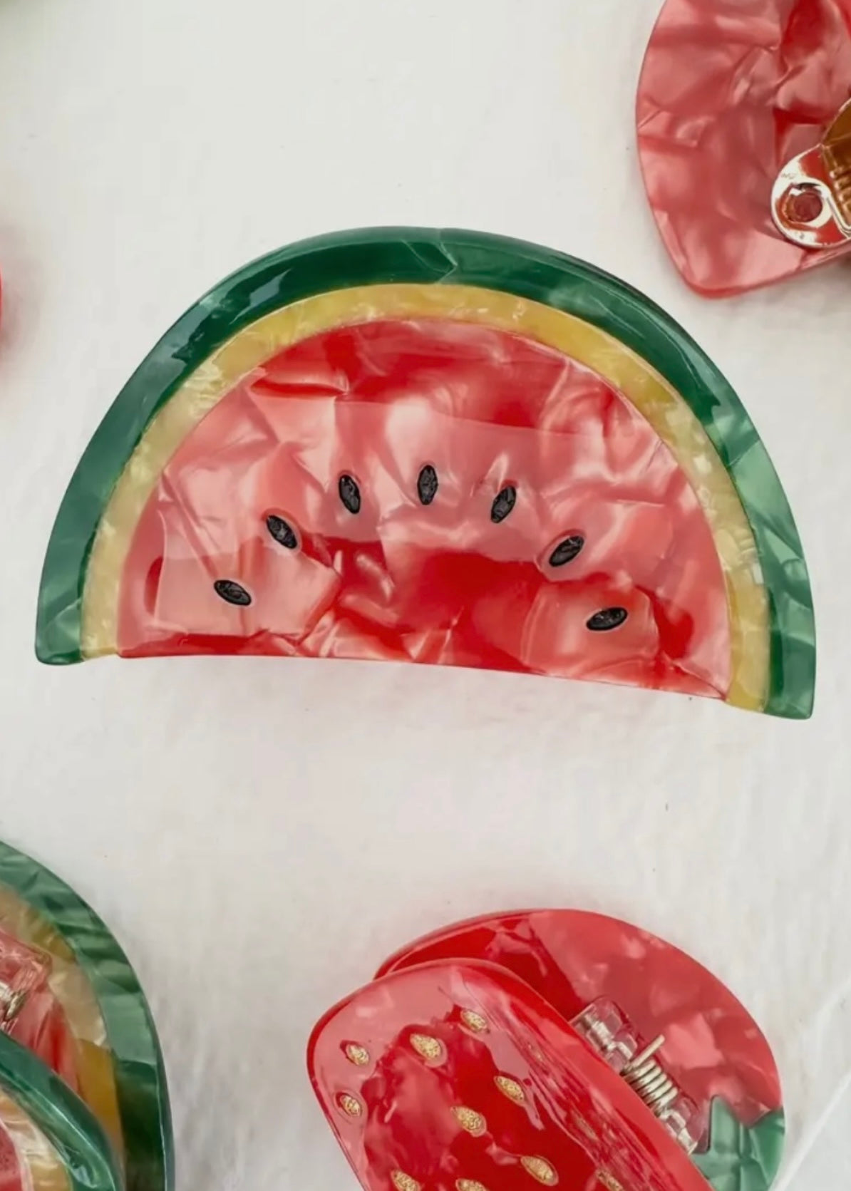 Fruity Delight Acrylic Hair Claw Clips
