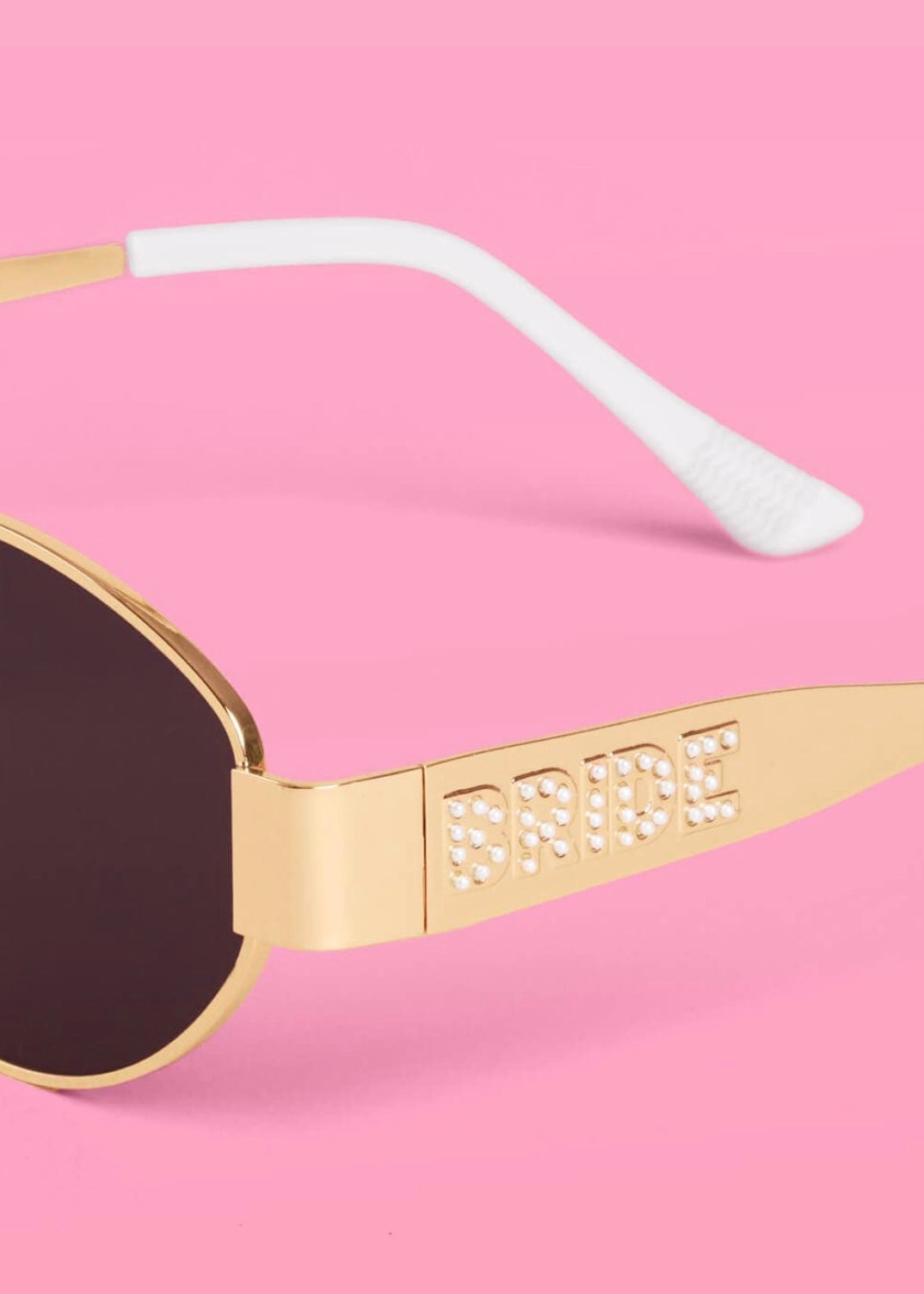 Golden Bride & Bachelorette Pearl Embossed Sunnies