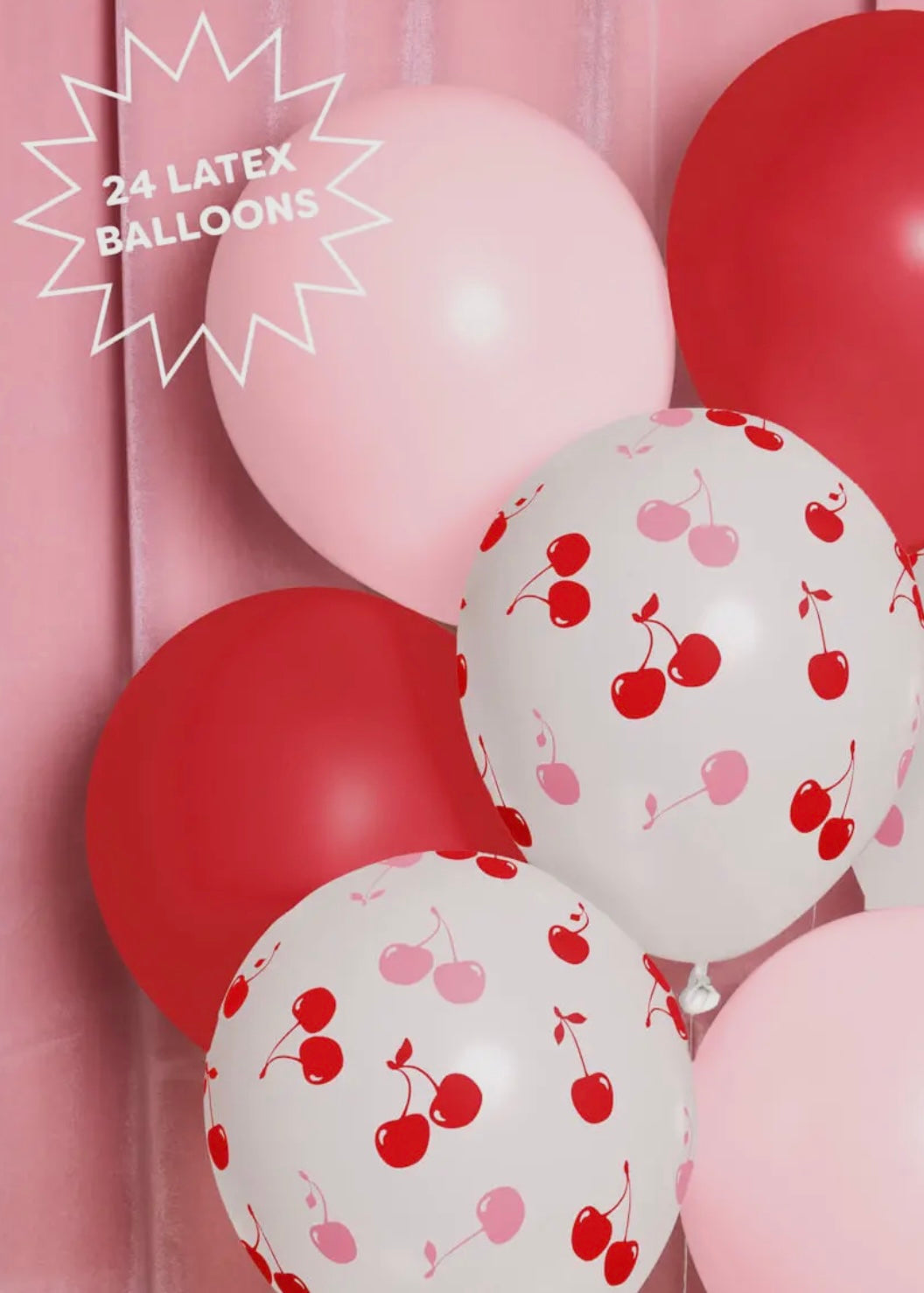 Ma Cherie Cherry Latex 12" Balloons - 24 Pack