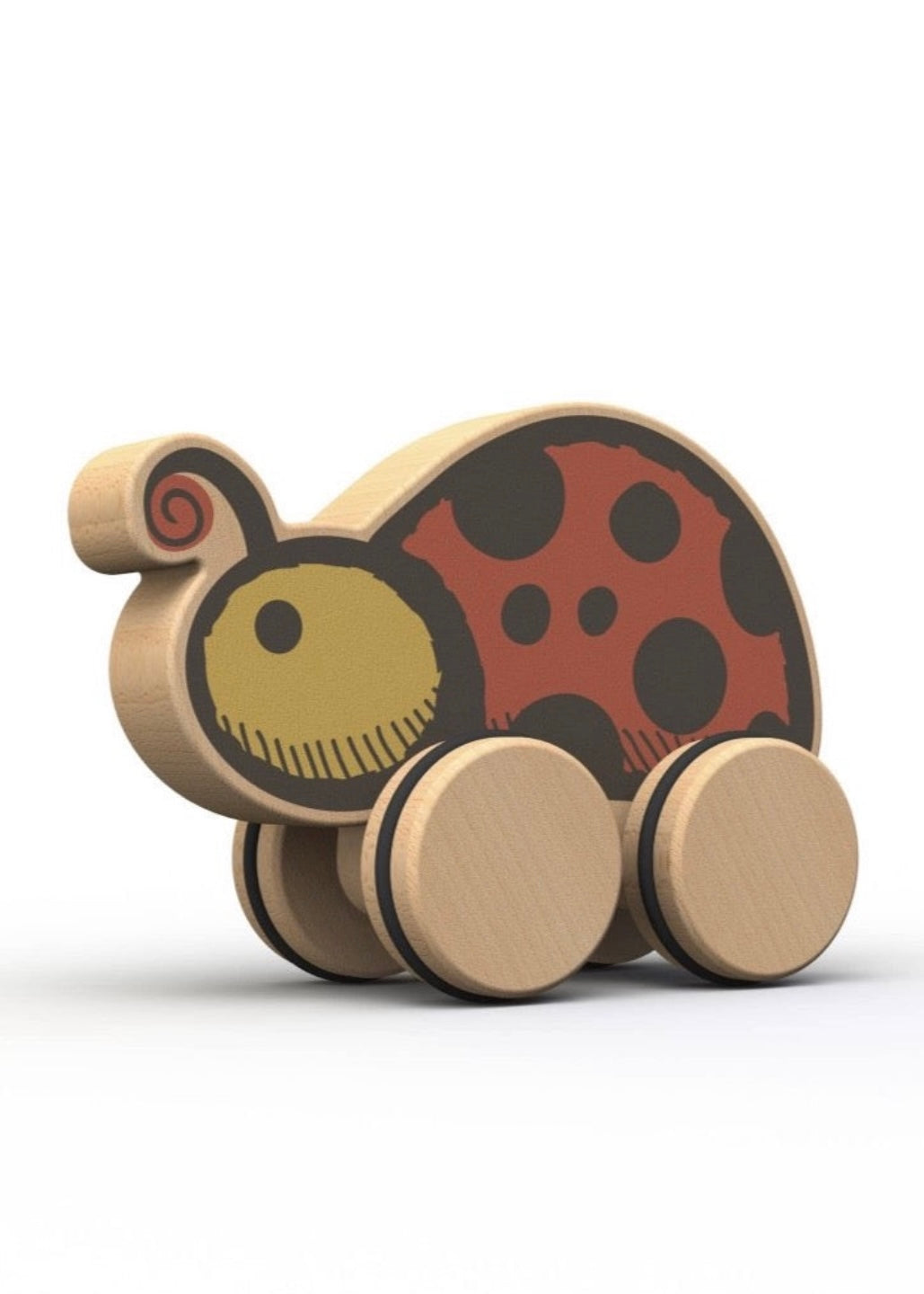 Wood Push Around Garden Pals: Bee, Butterfly, Ladybug