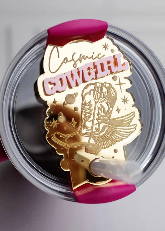 Acrylic Cosmic Cowgirl Tumbler Topper