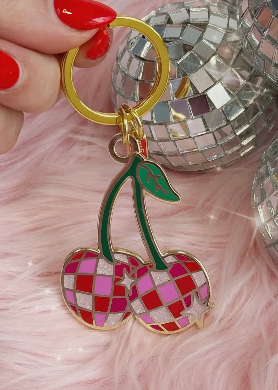 Disco Cherry Keychain
