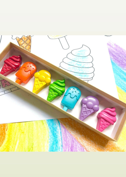 Ice Cream Shaped Crayons Box Set