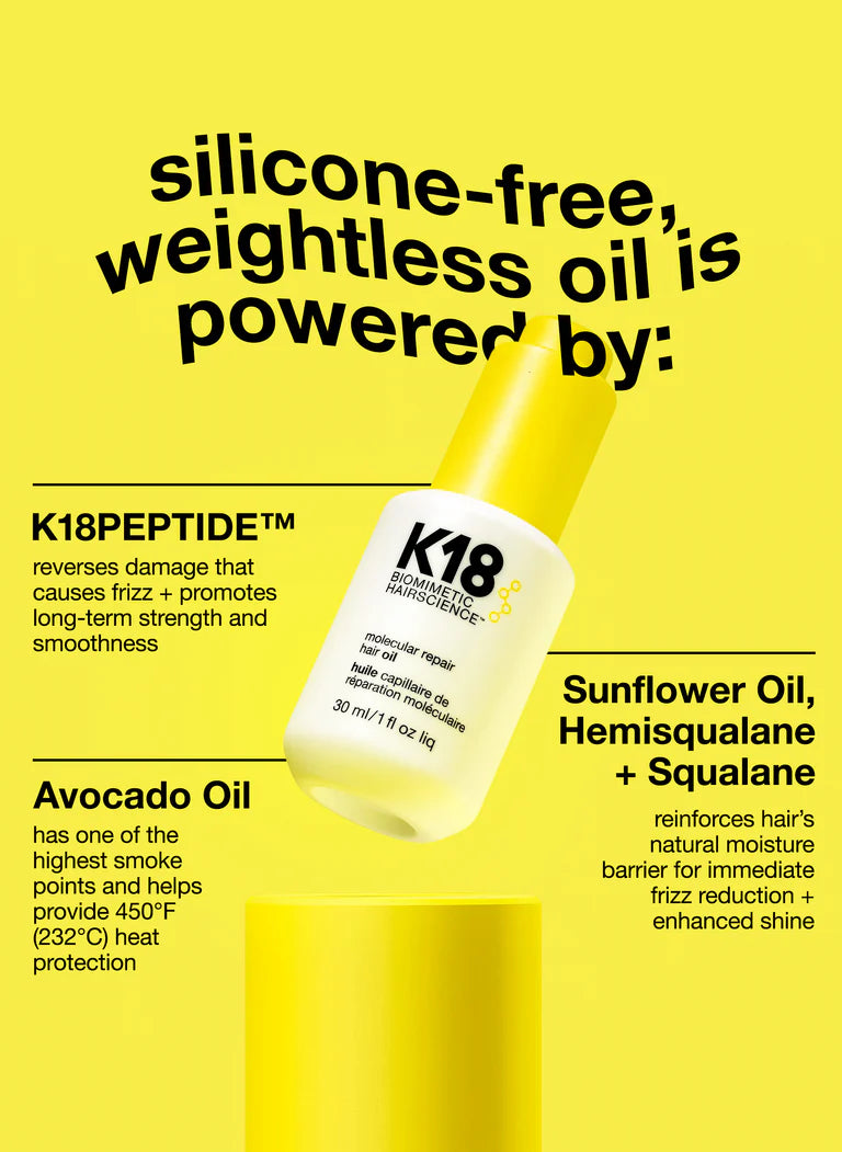 K18 Biomimetic Hairscience Molecular Repair Hair Oil