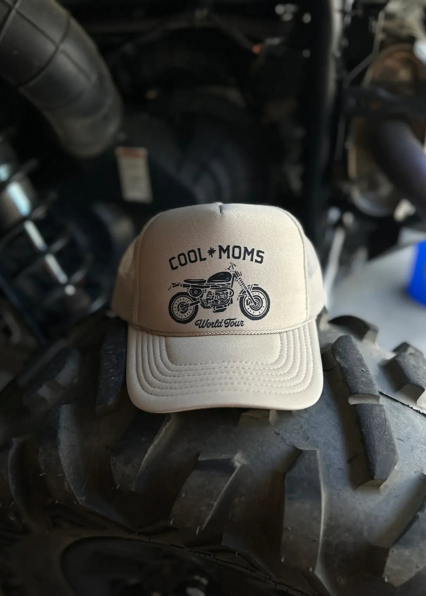 Cool Mom Moto Grunge Trucker Hat