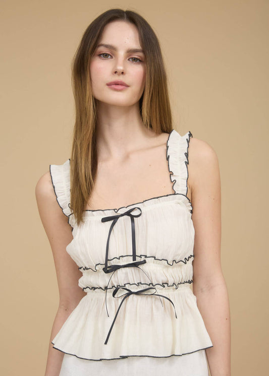 Dainty Desire Ruched Top
