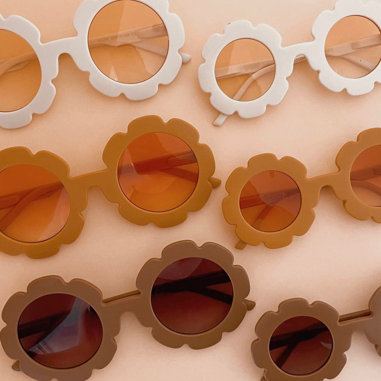 Flower Sunglasses for Adults in Ivory