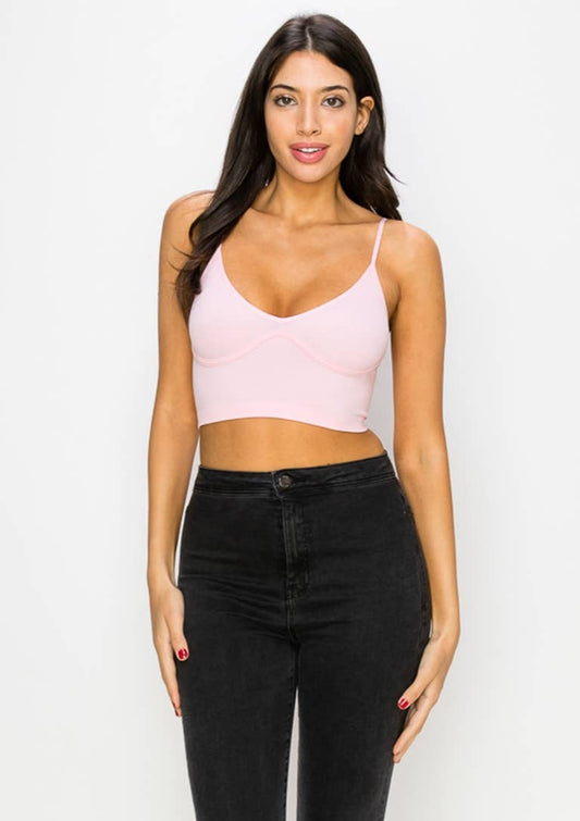 Briana Seamless Cami Top in Baby Pink