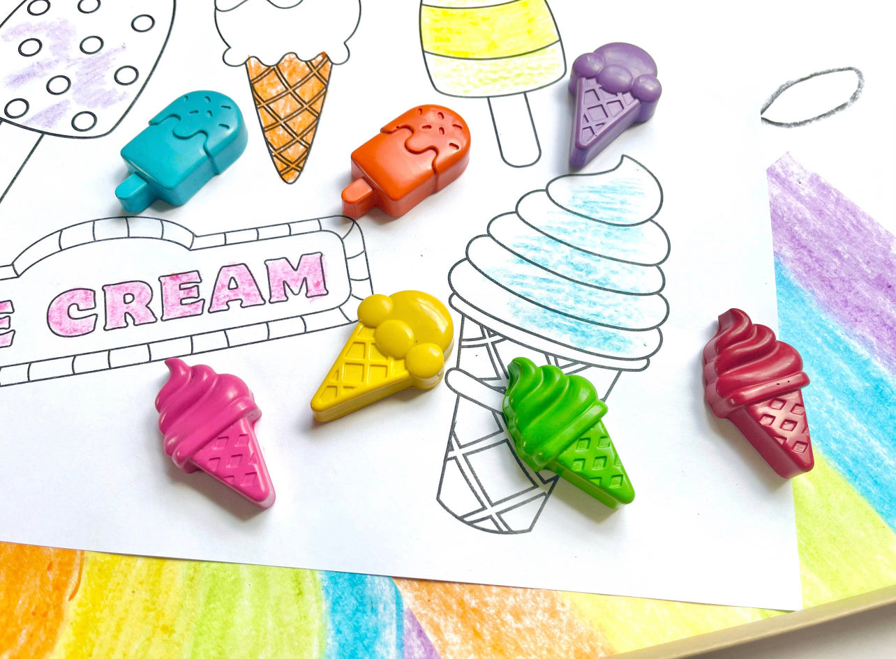 Ice Cream Shaped Crayons Box Set