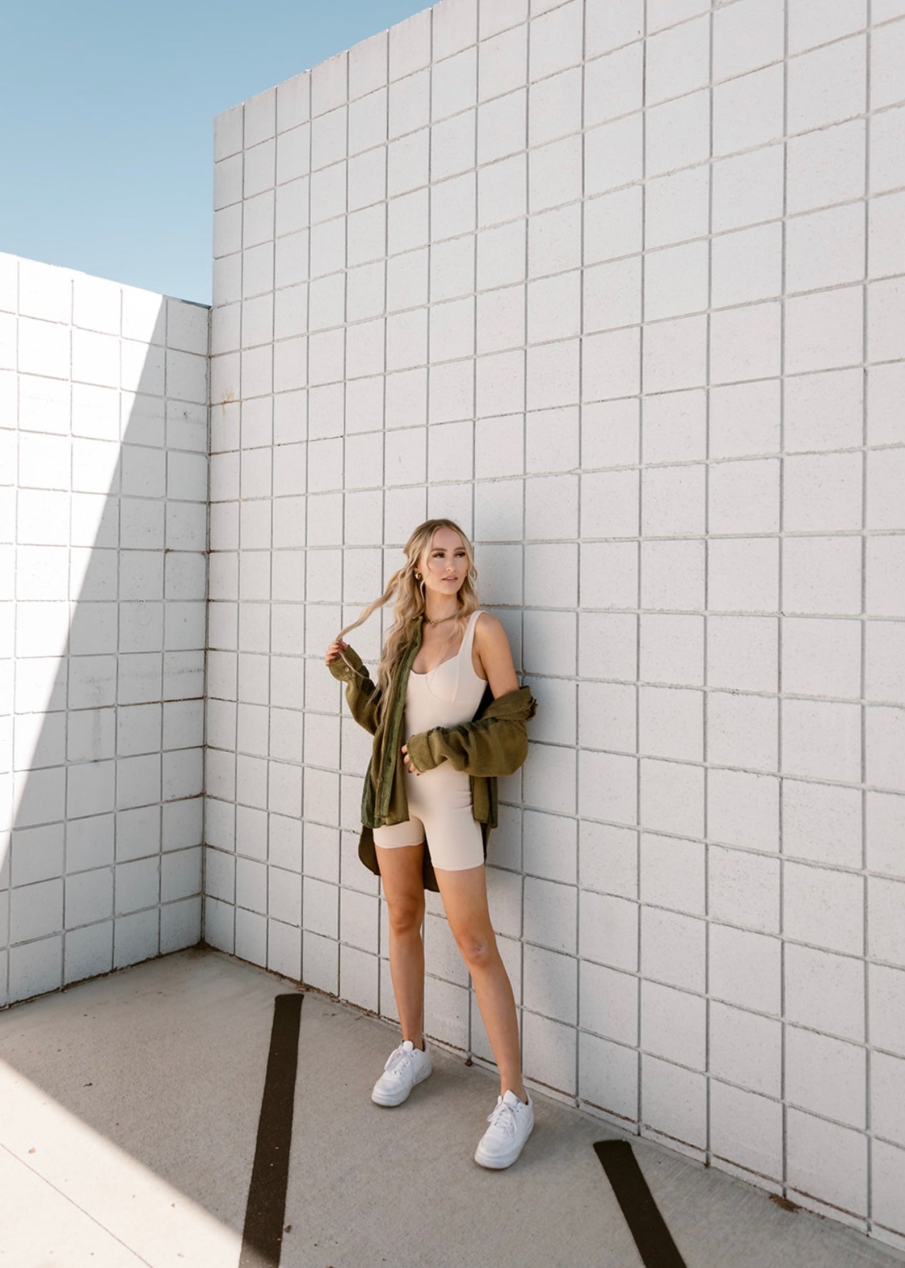 Look Don't Touch Corset Top Jumpsuit in Cream